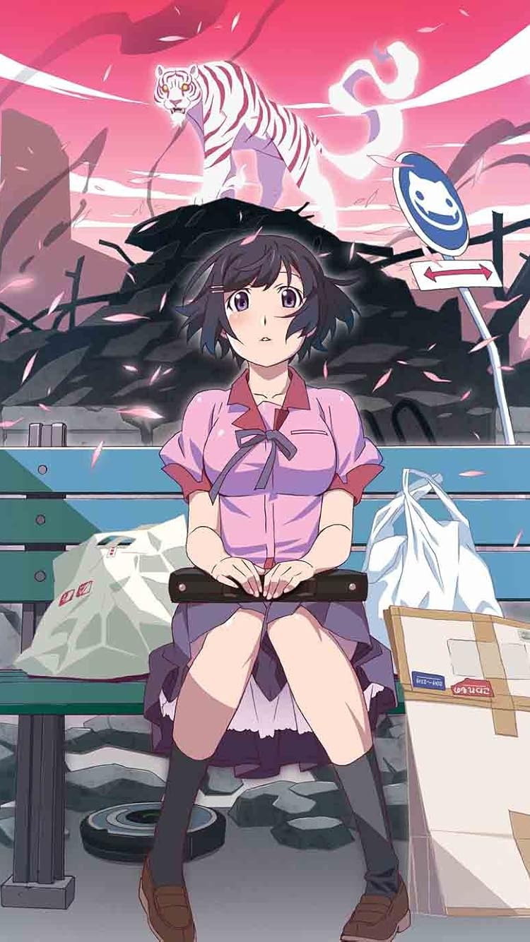 化物語 『猫物語 つばさタイガー』羽川翼,苛虎 iPhone SE/8/7/6s(750